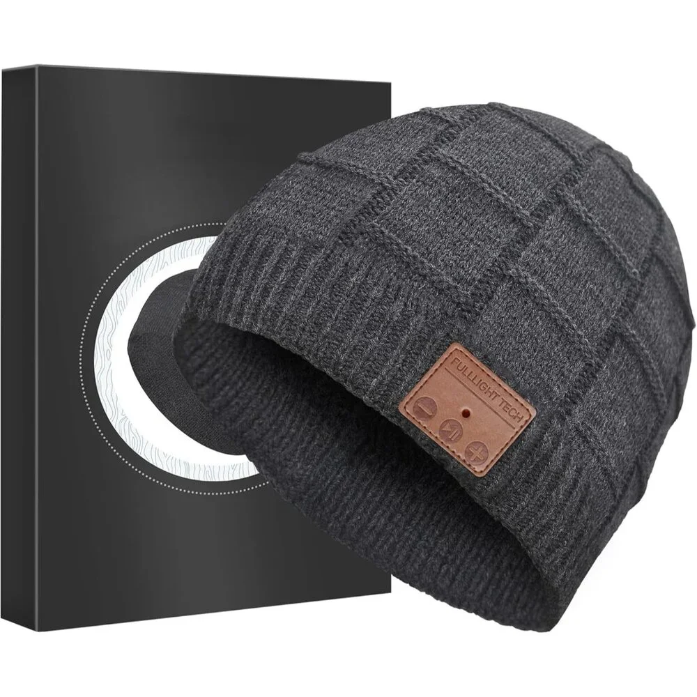 Bluetooth Beanie Hat Headphones Unique Tech Gifts Stocking Stuffer - Picture 1 of 8